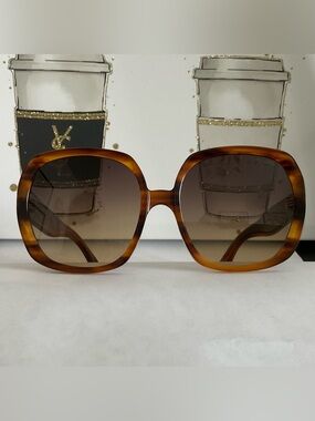 Tom Ford Women's Tortoiseshell Oversized Sunglasses